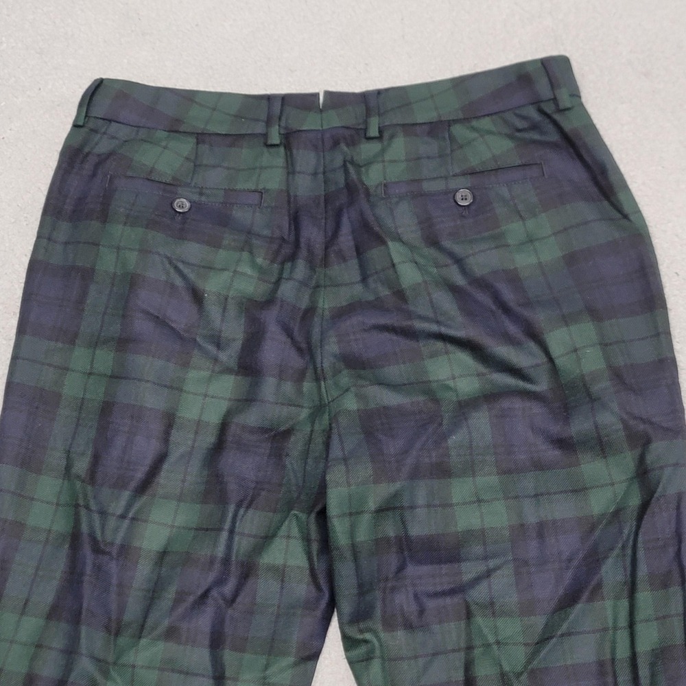 Vineyard Vines Pants Mens 32x32 Green‎ Blackwatch Plaid Slim Fit Cotton Chino - Picture 9 of 11